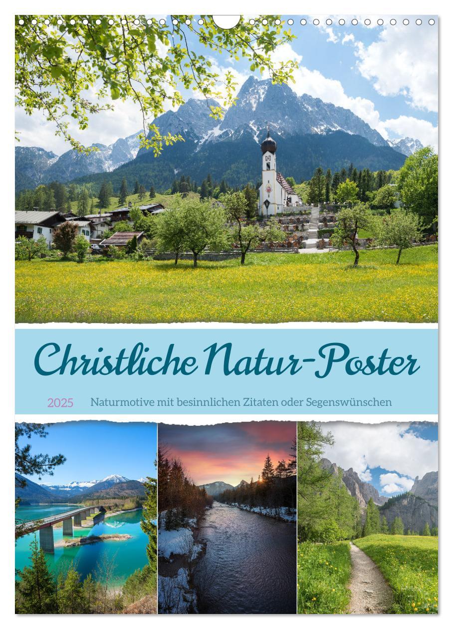 Cover: 9783383829819 | Christliche Natur-Poster (Wandkalender 2025 DIN A3 hoch), CALVENDO...