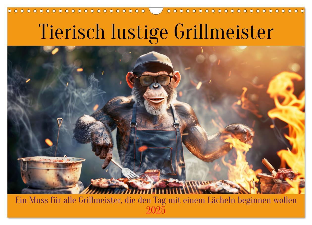 Cover: 9783457168288 | Tierisch lustige Grillmeister (Wandkalender 2025 DIN A3 quer),...