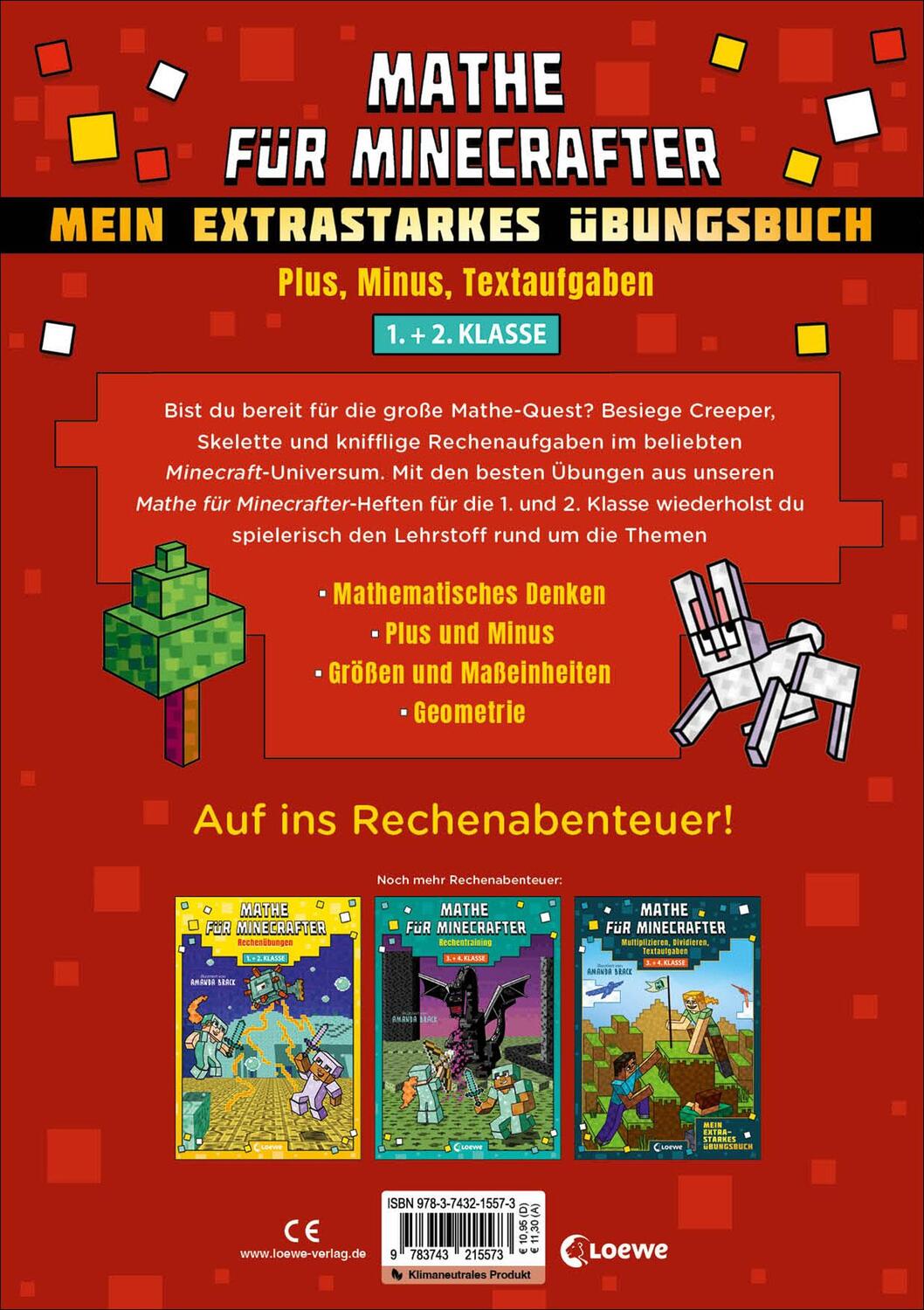 Rückseite: 9783743215573 | Mathe für Minecrafter - Mein extrastarkes Übungsbuch | Rätseln | Buch