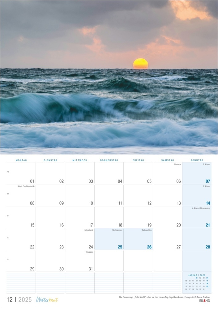 Bild: 9783964023506 | Waterkant Kalender 2025 | Kalender | 13 S. | Deutsch | 2025 | Eiland