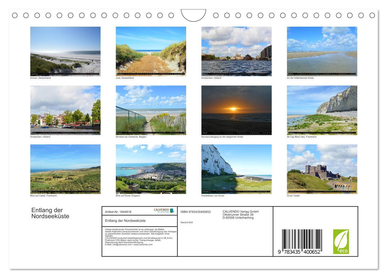 Bild: 9783435400652 | Entlang der Nordseeküste (Wandkalender 2025 DIN A4 quer), CALVENDO...