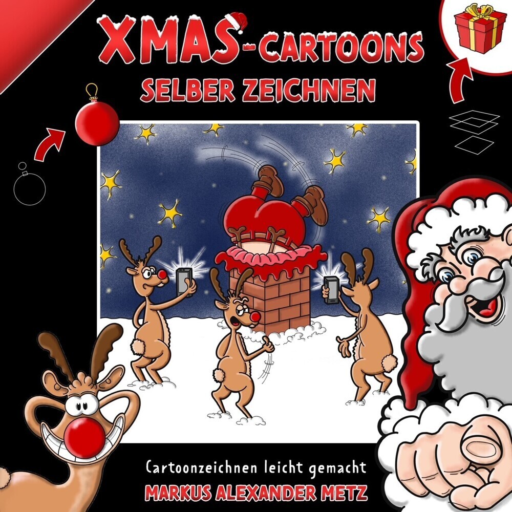 Cover: 9783969668627 | Xmas-Cartoons selber zeichnen | Cartoon zeichnen leicht gemacht | Metz