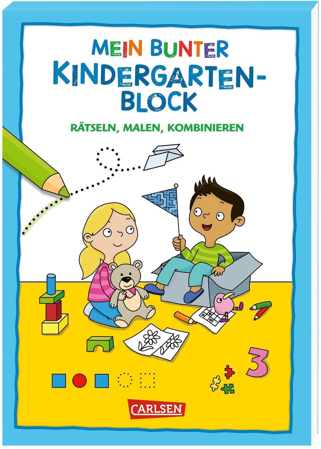 Cover: 9783551191625 | Rätseln für Kita-Kinder: Mein bunter Kindergarten-Block: Rätseln,...