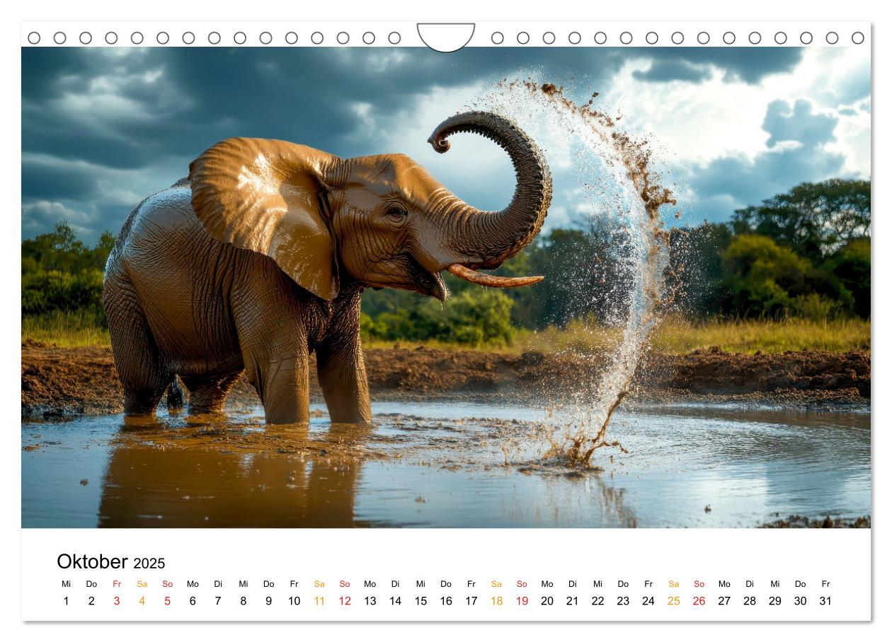 Bild: 9783457240465 | Elefanten - Riesen der Wildnis (Wandkalender 2025 DIN A4 quer),...