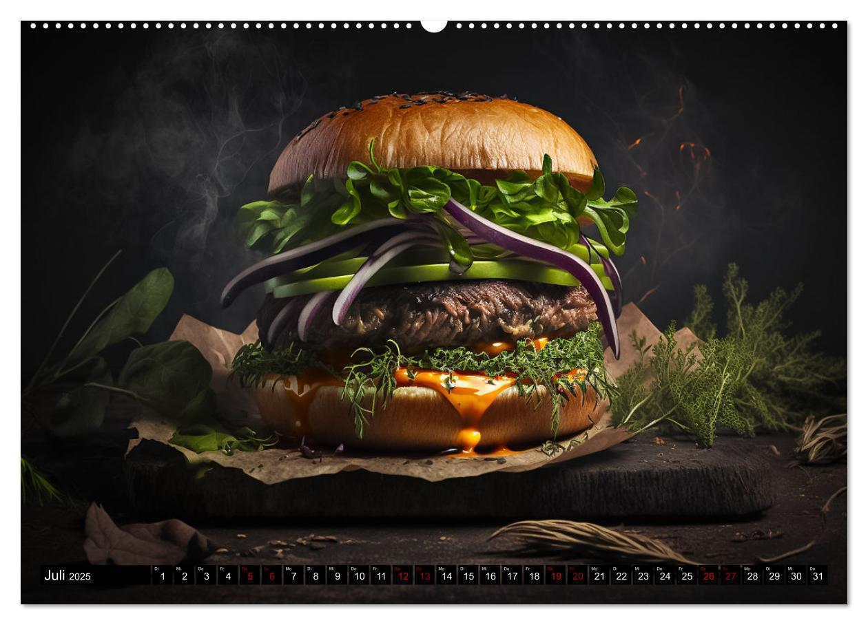 Bild: 9783383912214 | Burgerfood (Wandkalender 2025 DIN A2 quer), CALVENDO Monatskalender