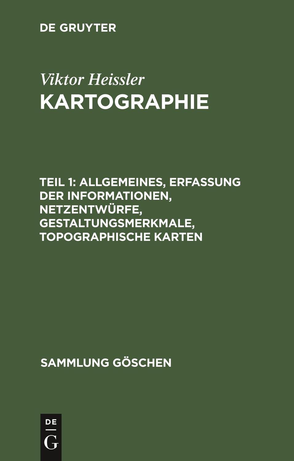 Cover: 9783110084559 | Allgemeines, Erfassung der Informationen, Netzentwürfe,...