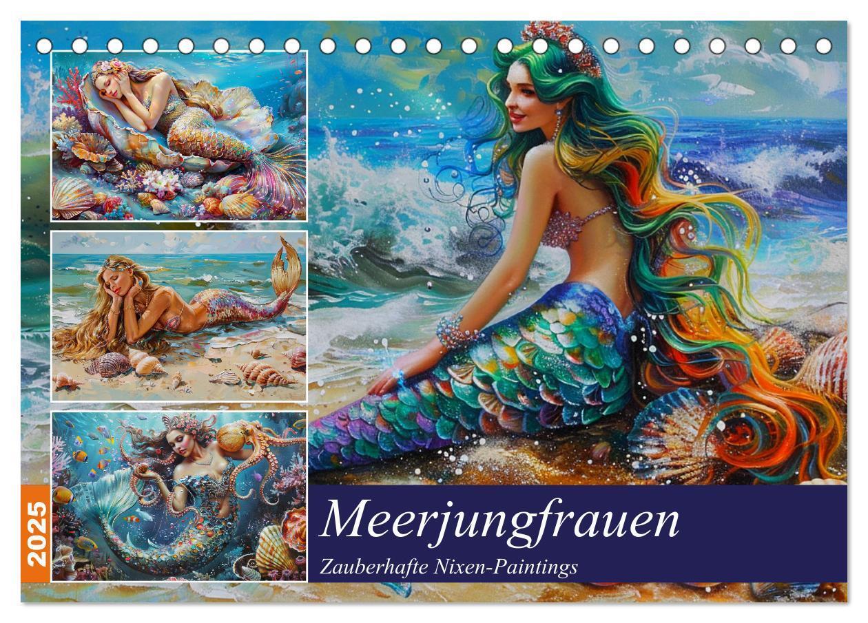 Cover: 9783383808234 | Meerjungfrauen. Zauberhafte Nixen-Paintings (Tischkalender 2025 DIN...