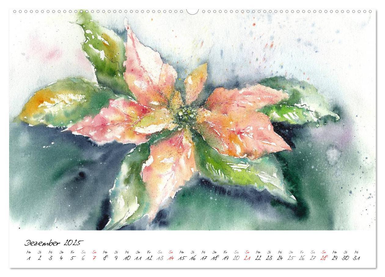 Bild: 9783435501991 | Blumen Blüten Aquarelle (Wandkalender 2025 DIN A2 quer), CALVENDO...