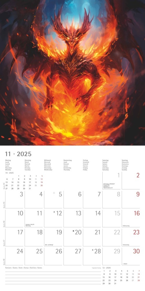 Bild: 4251732344320 | Alpha Edition - Drachen 2025 Broschürenkalender, 30x30cm, Kalender...