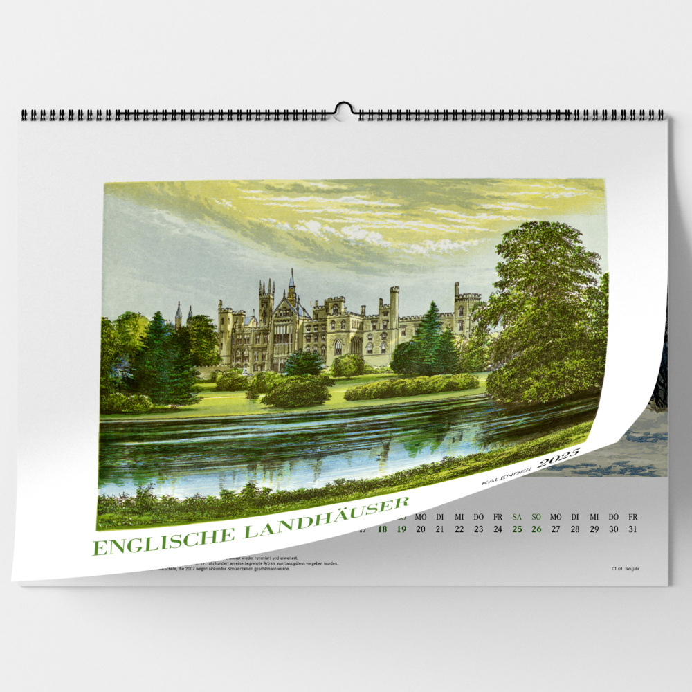 Cover: 9783968491516 | Englische Landhäuser. Wandkalender 2025 | Kalender | 14 S. | Deutsch