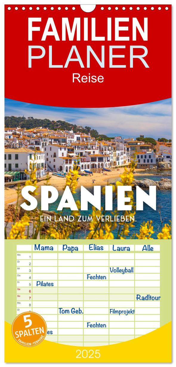 Cover: 9783457095294 | Familienplaner 2025 - Spanien - ein Land zum Verlieben. mit 5...