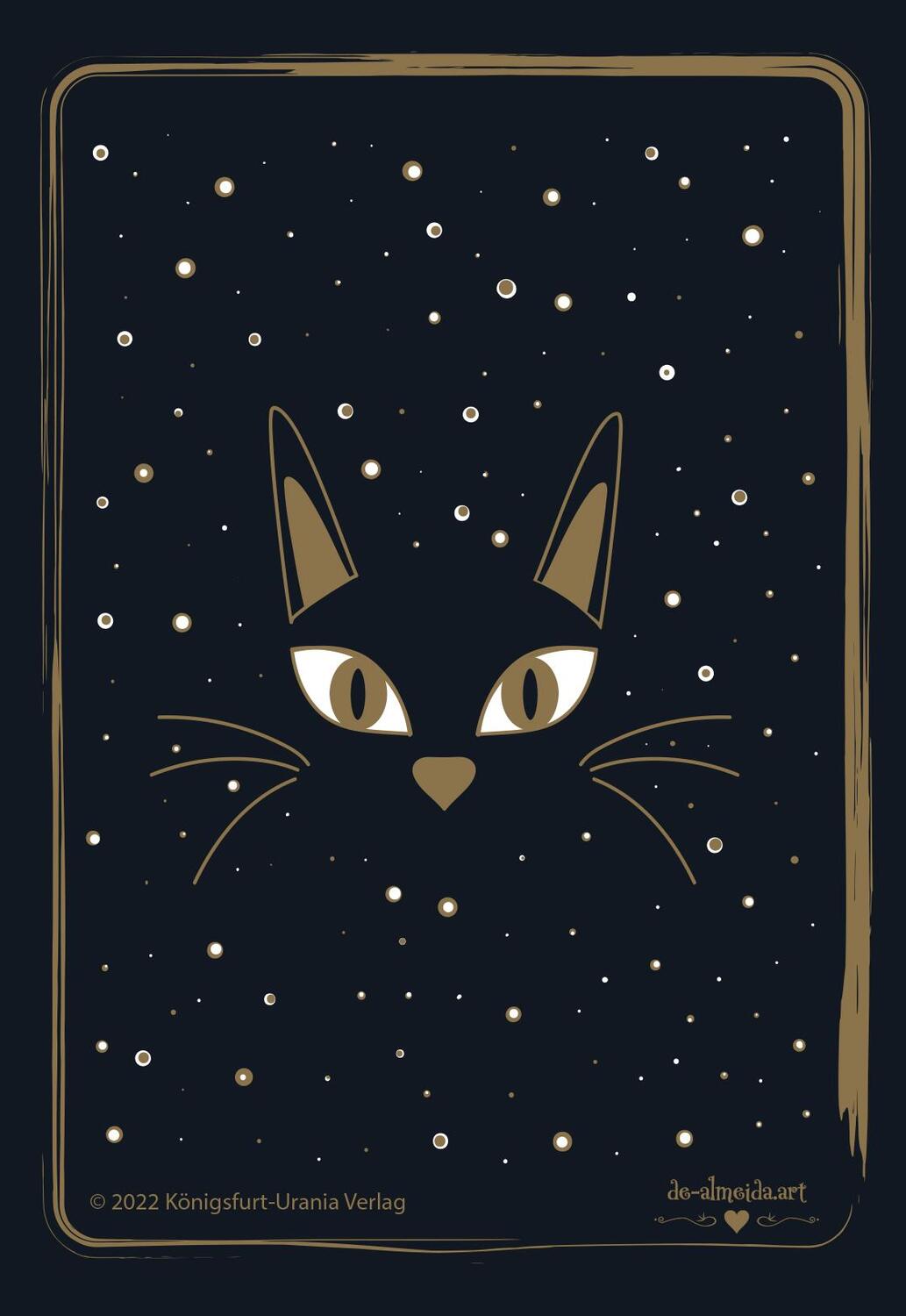 Bild: 4250375110002 | Golden Black Cat Tarot - High quality slip lid box with gold foil