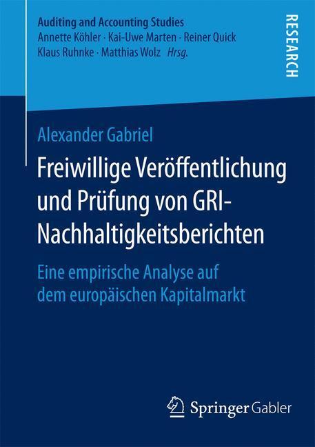 Cover: 9783658097721 | Freiwillige Veröffentlichung und Prüfung von...