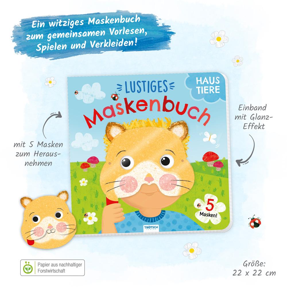 Bild: 9783988021595 | Trötsch Pappenbuch mit Masken Lustiges Maskenbuch Haustiere | KG