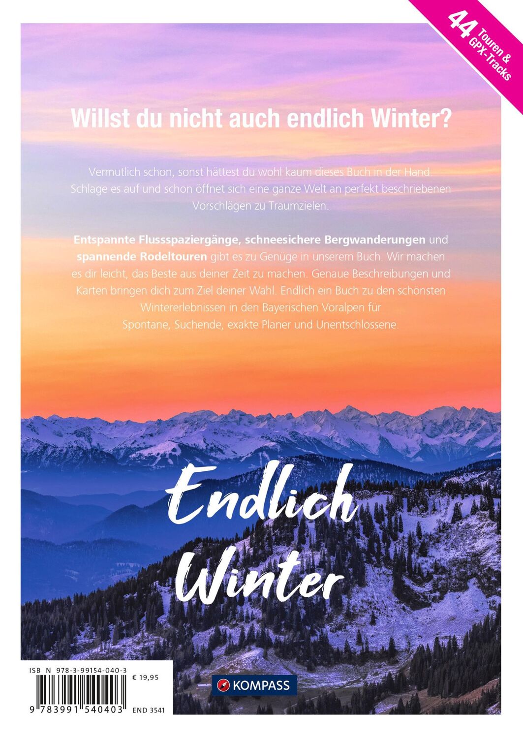 Rückseite: 9783991540403 | KOMPASS Endlich Winter - Bayerische Voralpen | Aigner | Taschenbuch