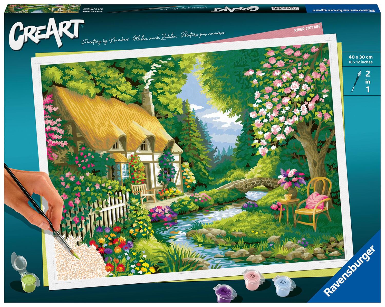 Cover: 4005556201549 | Ravensburger CreArt - Malen nach Zahlen 20154 - River Cottage - ab...