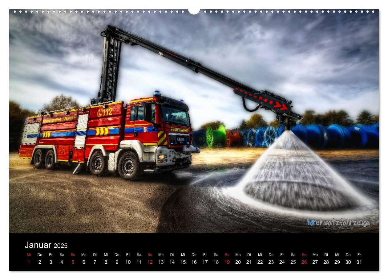 Bild: 9783435635641 | Einsatzfahrzeuge der Feuerwehr (Wandkalender 2025 DIN A2 quer),...