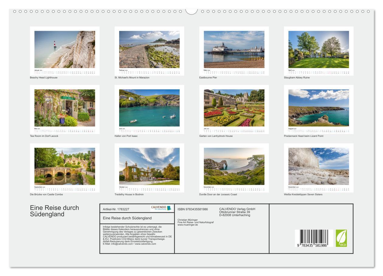 Bild: 9783435581986 | Eine Reise durch Südengland (hochwertiger Premium Wandkalender 2025...