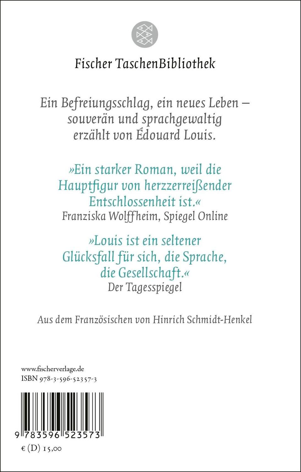 Rückseite: 9783596523573 | Das Ende von Eddy | Roman | Édouard Louis | Buch | 224 S. | Deutsch