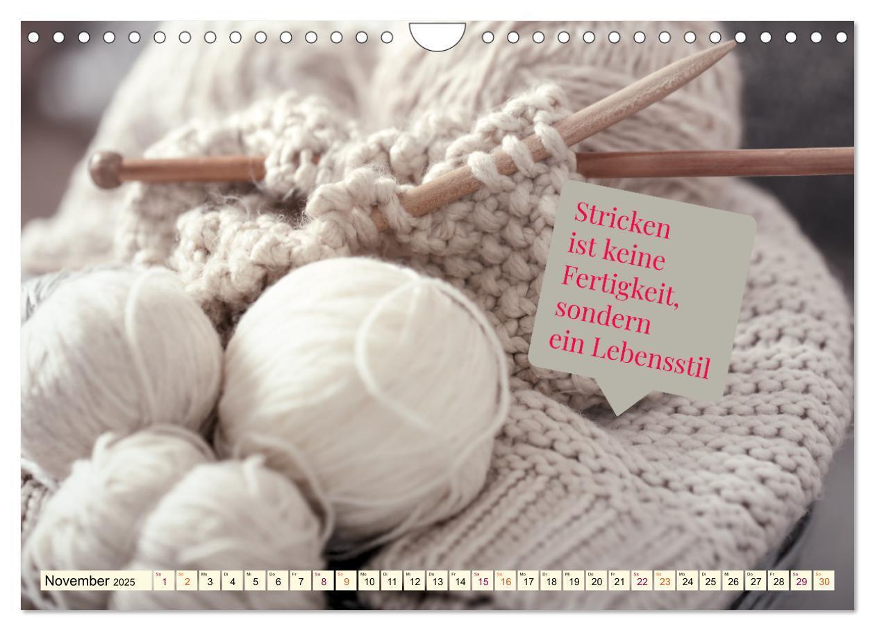 Bild: 9783383933479 | WOLLE Stricken ist eine Passion (Wandkalender 2025 DIN A4 quer),...