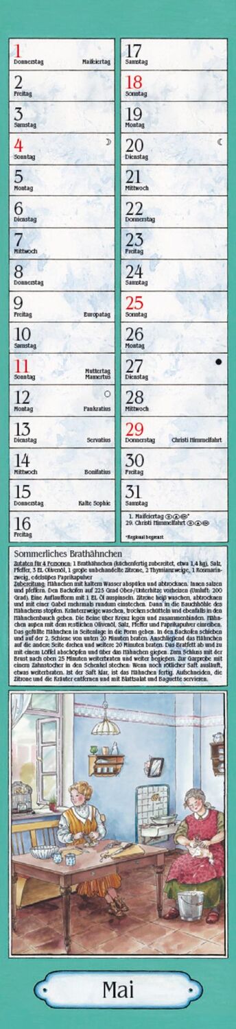 Bild: 9783731879503 | Aus Großmutters Küche Langplaner 2025 | Verlag Korsch | Kalender