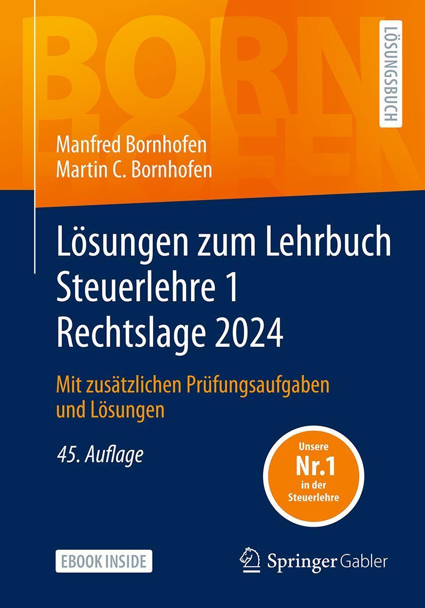 Cover: 9783658446703 | Lösungen zum Lehrbuch Steuerlehre 1 Rechtslage 2024 | Bundle | Deutsch