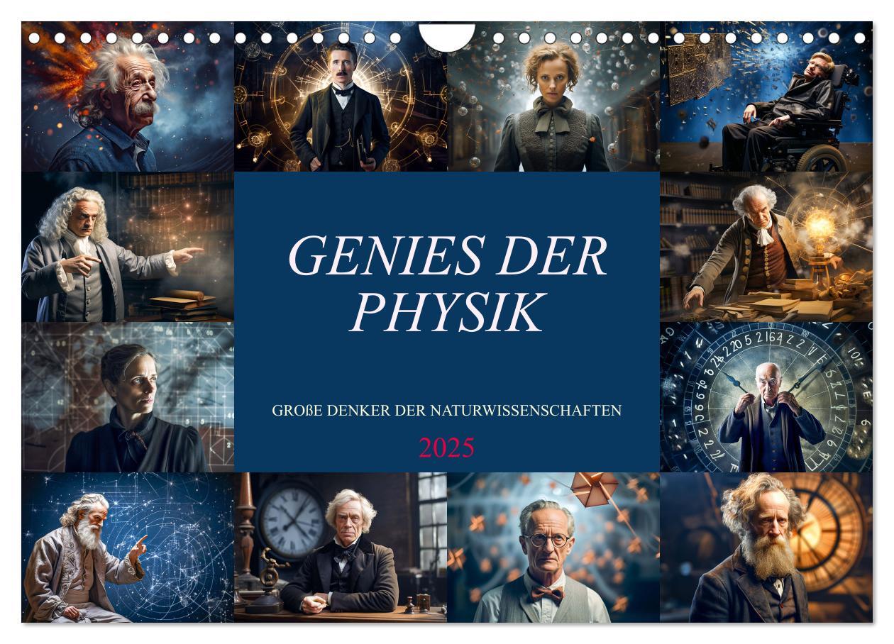 Cover: 9783383856556 | Genies der Physik (Wandkalender 2025 DIN A4 quer), CALVENDO...