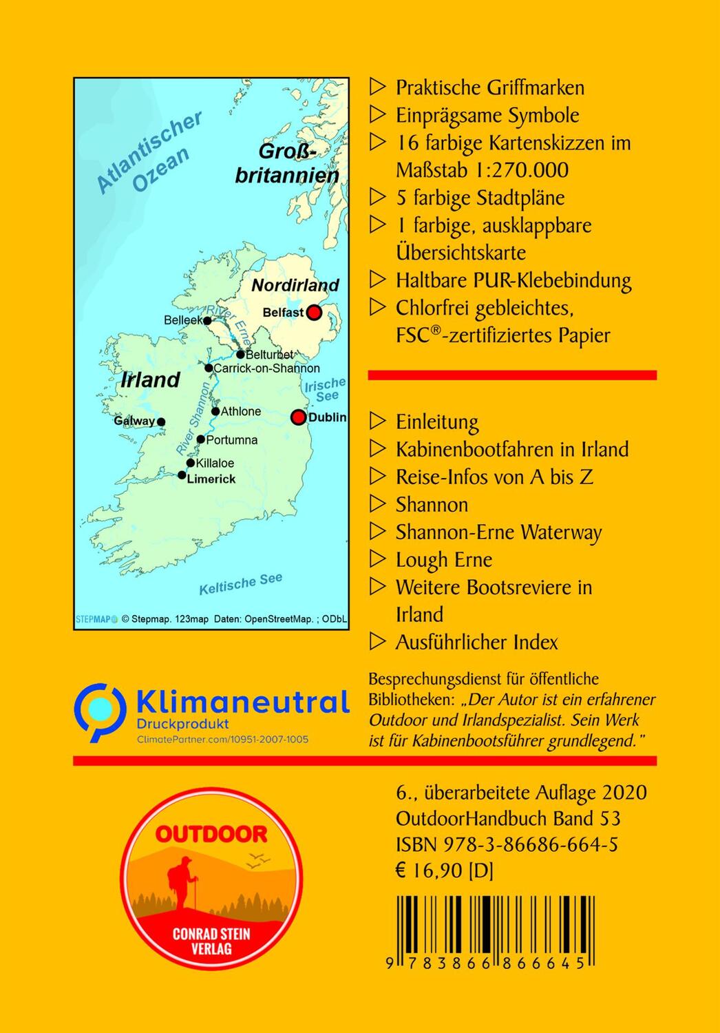 Rückseite: 9783866866645 | Irland: Shannon-Erne | Hartmut Engel | Taschenbuch | OutdoorHandbuch