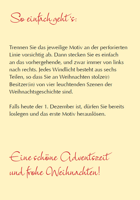 Bild: 9783780613196 | Adventslicht - to go | Ein Adventskalender aus 24 vorgestanzten Teilen