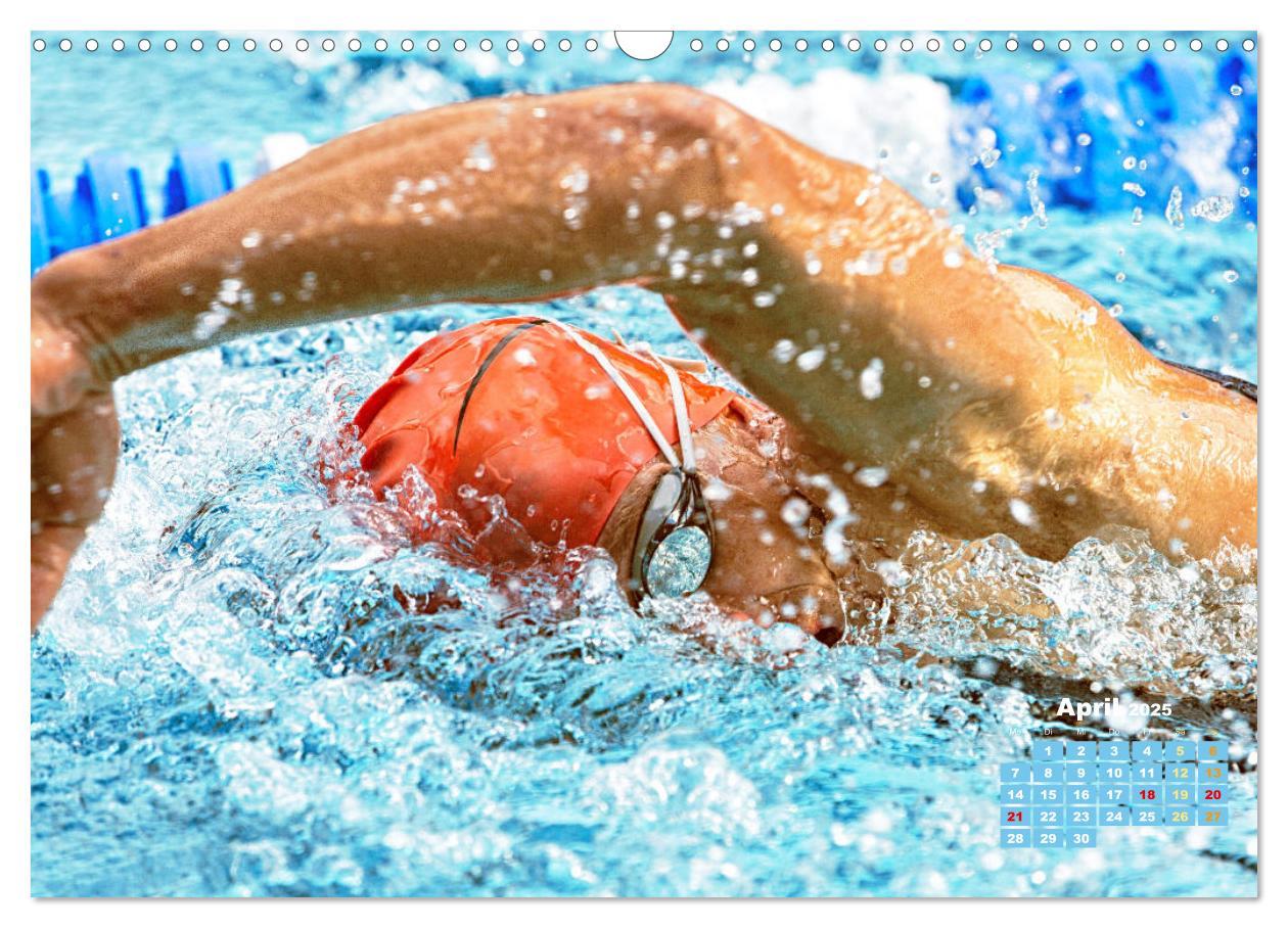 Bild: 9783383884788 | Schwimmen: Sport auf blauen Bahnen (Wandkalender 2025 DIN A3 quer),...