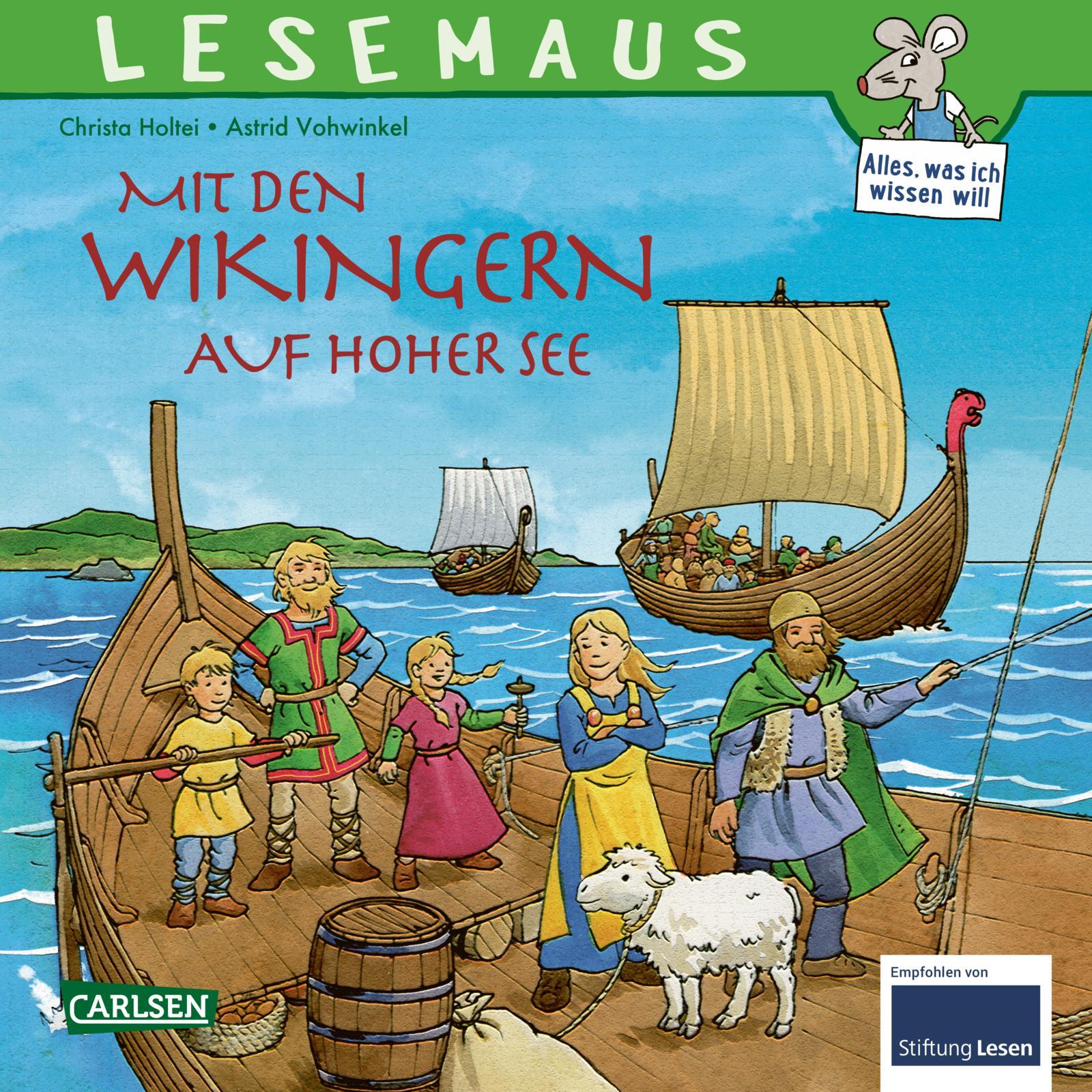 Cover: 9783551080486 | LESEMAUS 148: Mit den Wikingern auf hoher See | Christa Holtei | Buch