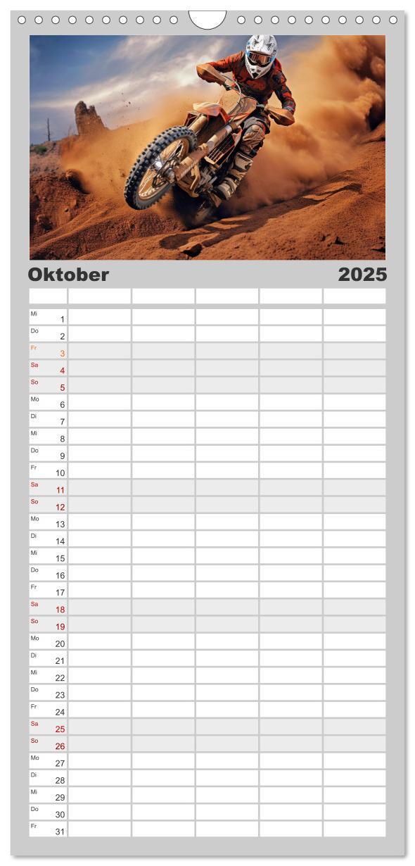 Bild: 9783457091203 | Familienplaner 2025 - Motorcross Welt mit 5 Spalten (Wandkalender,...