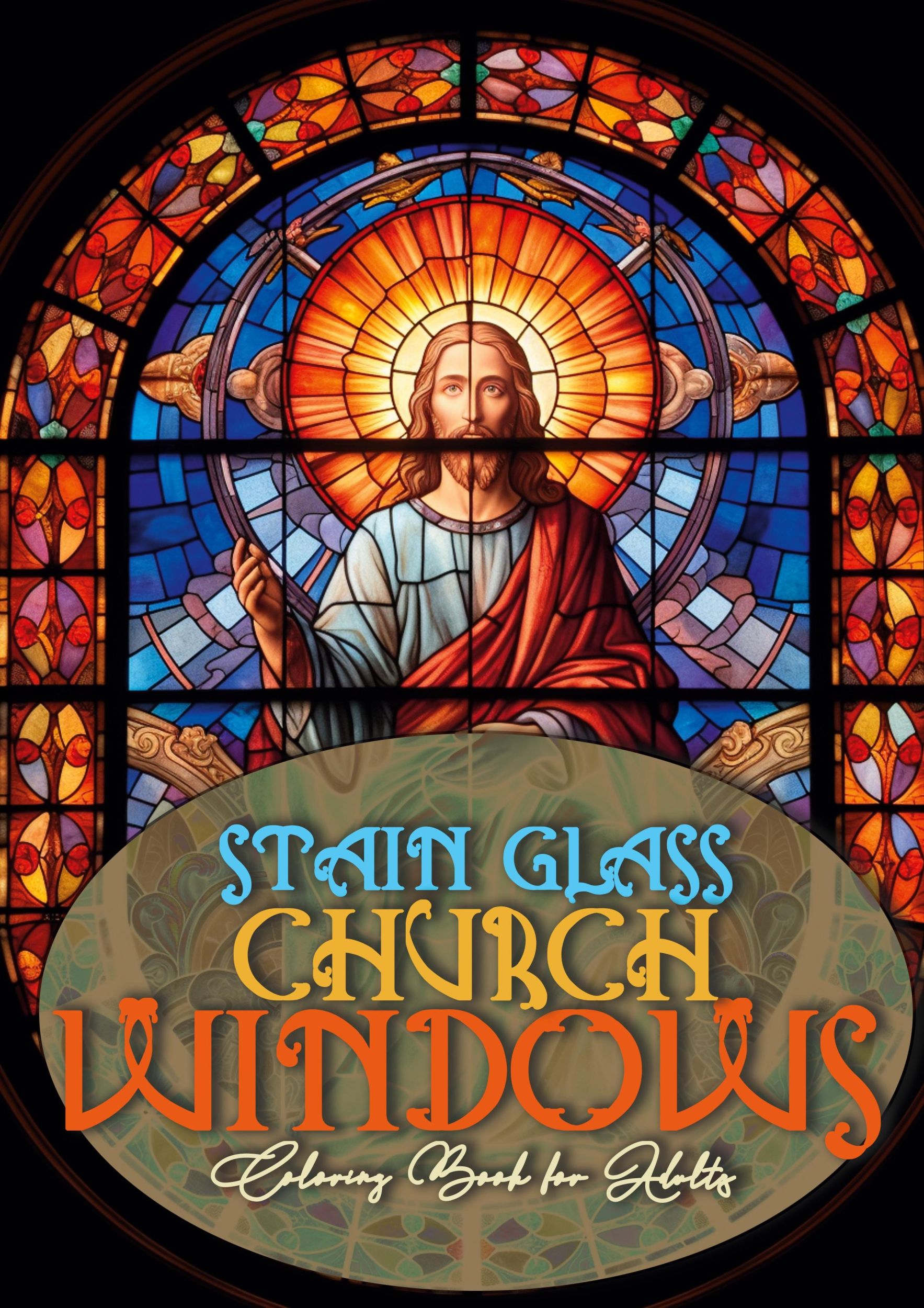 Cover: 9783758407031 | Church Windows Stain Glass Coloring Book for Adults | Publishing