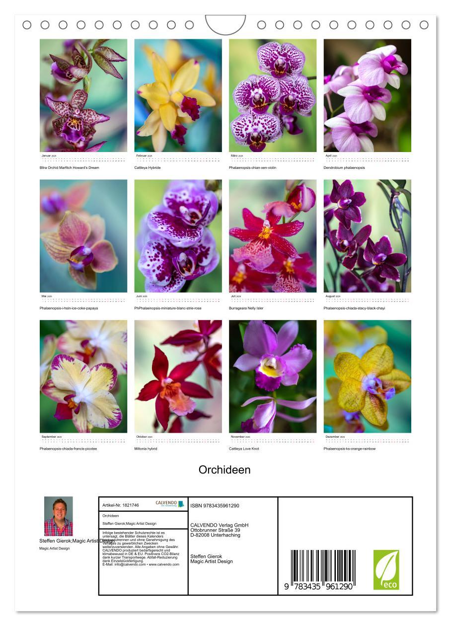 Bild: 9783435961290 | Orchideen (Wandkalender 2025 DIN A4 hoch), CALVENDO Monatskalender