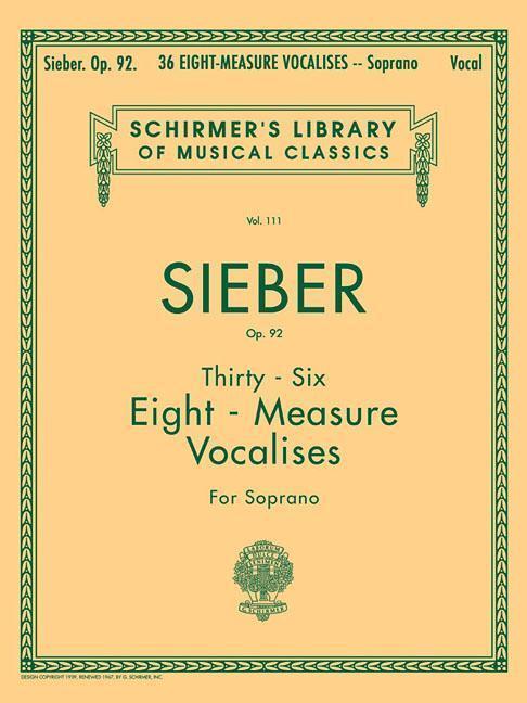 Cover: 73999527902 | 36 Eight-Measure Vocalises, Op. 92 | Taschenbuch | Buch | Englisch