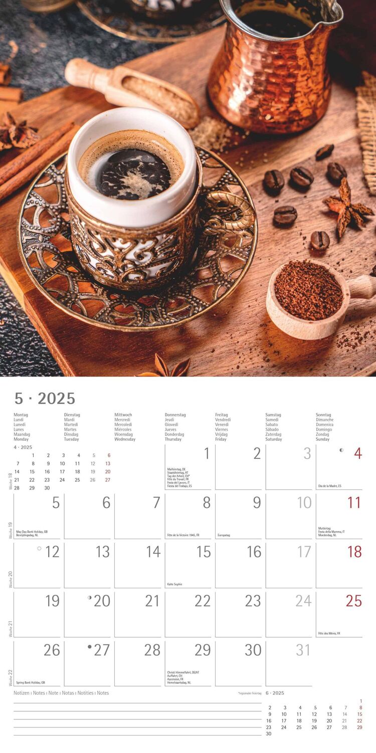 Bild: 4251732343064 | Kaffeegenuss 2025 - Broschürenkalender 30x30 cm (30x60 geöffnet) -...