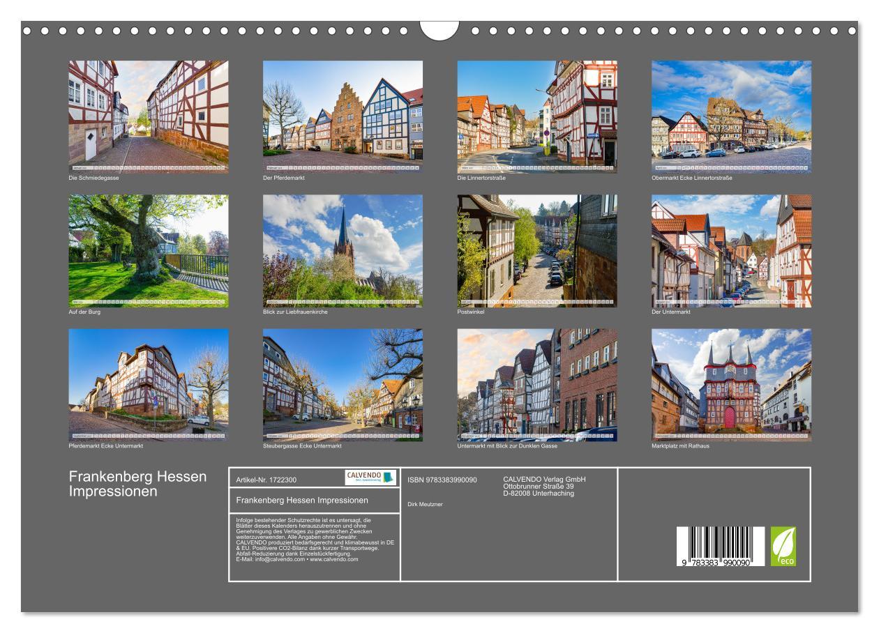 Bild: 9783383990090 | Frankenberg Hessen Impressionen (Wandkalender 2025 DIN A3 quer),...