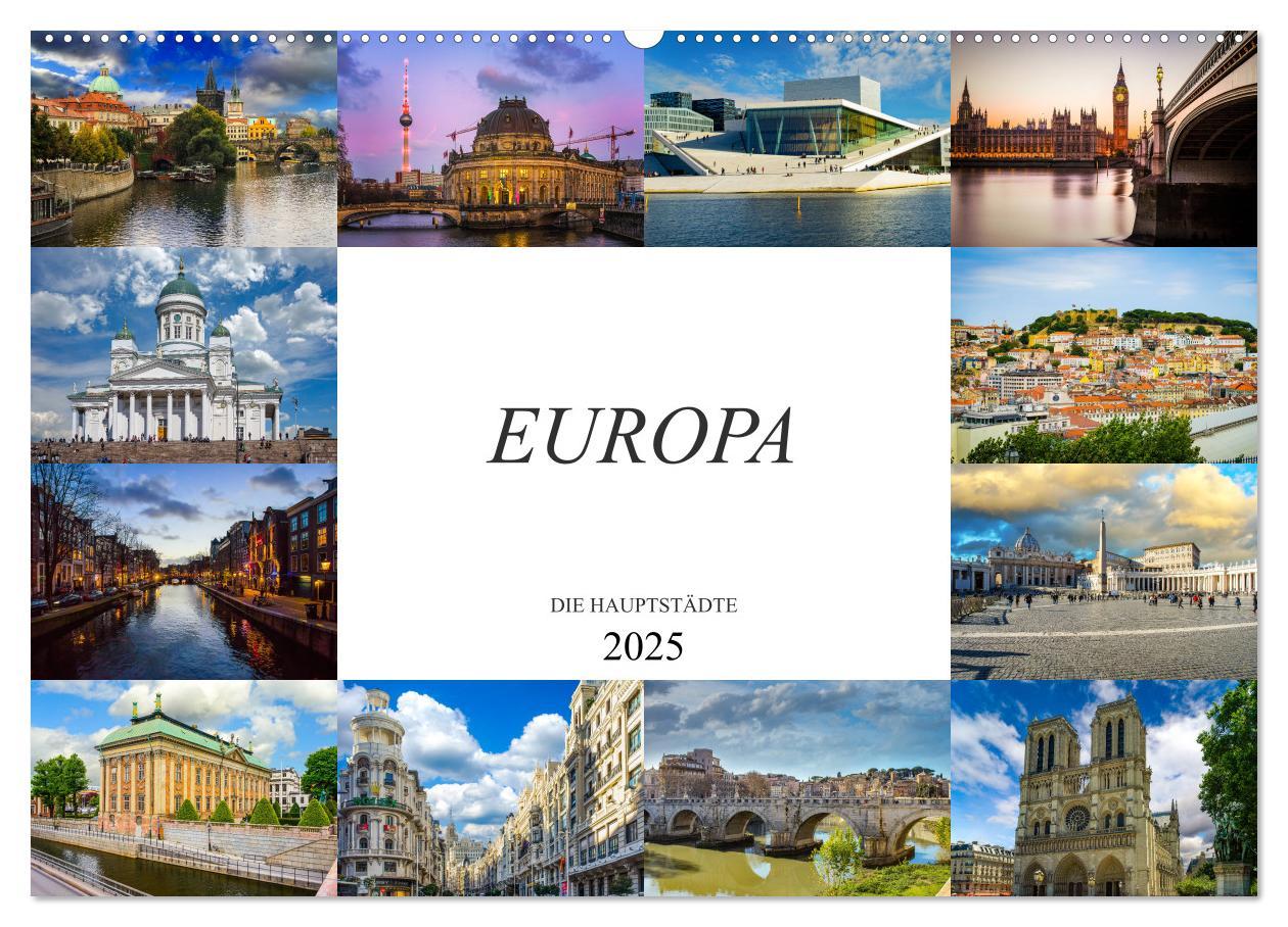 Cover: 9783435245970 | Europa Die Hauptstädte (Wandkalender 2025 DIN A2 quer), CALVENDO...