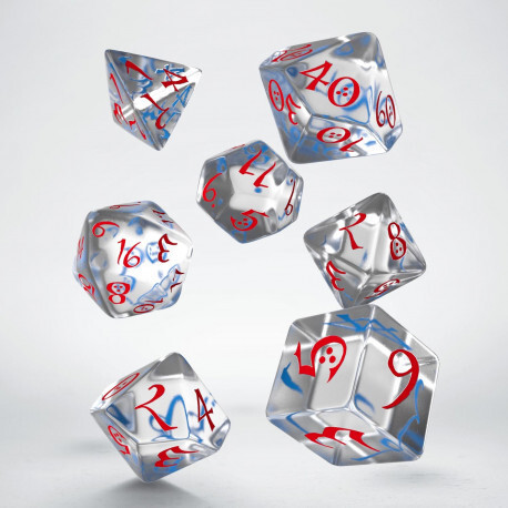 Cover: 5907699491490 | Classic RPG Translucent &amp; blue-red Dice Set | Classic RPG Dice