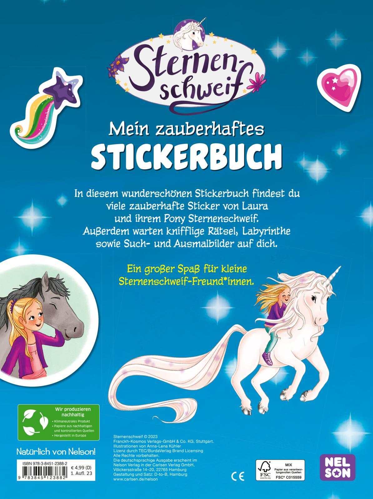 Rückseite: 9783845123882 | Sternenschweif: Mein zauberhaftes Stickerbuch | Taschenbuch | 24 S.