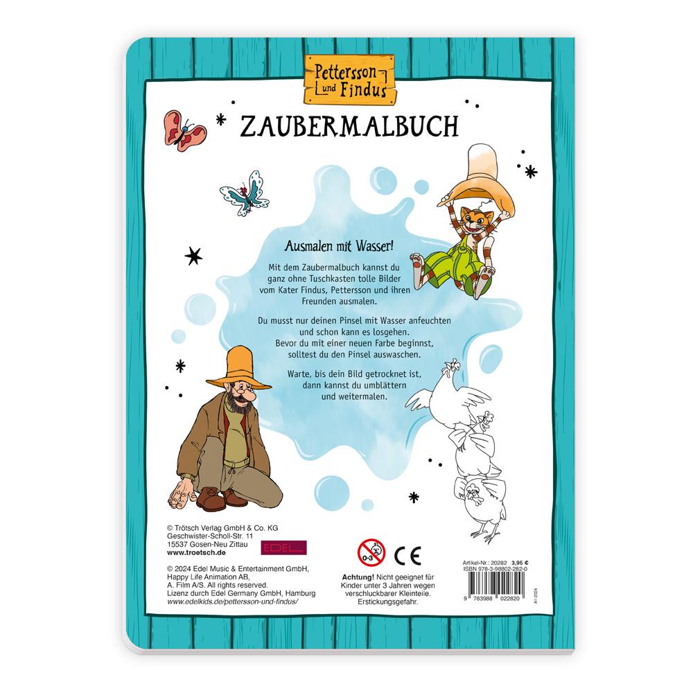 Rückseite: 9783988022820 | Trötsch Pettersson &amp; Findus Zaubermalbuch | Malbuch Ausmalbuch | KG