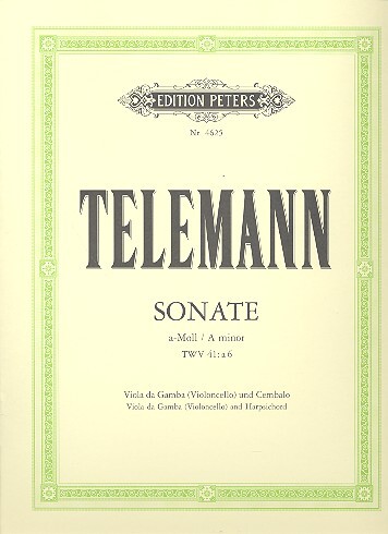 Cover: 9790014030353 | Sonatina For Cello In A Minor | Georg Philipp Telemann | Buch