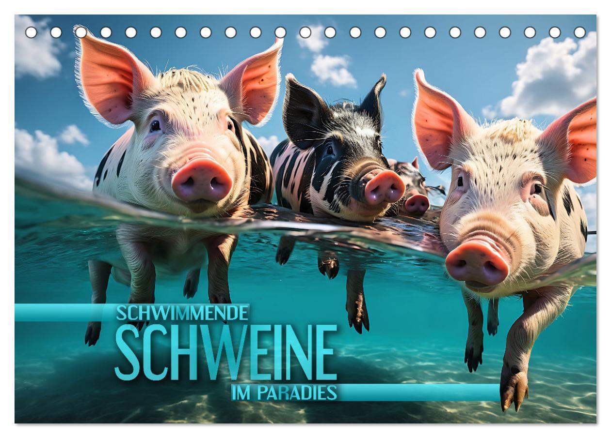 Cover: 9783383835292 | Schwimmende Schweine im Paradies (Tischkalender 2025 DIN A5 quer),...