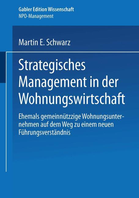 Cover: 9783824479665 | Strategisches Management in der Wohnungswirtschaft | Martin E. Schwarz