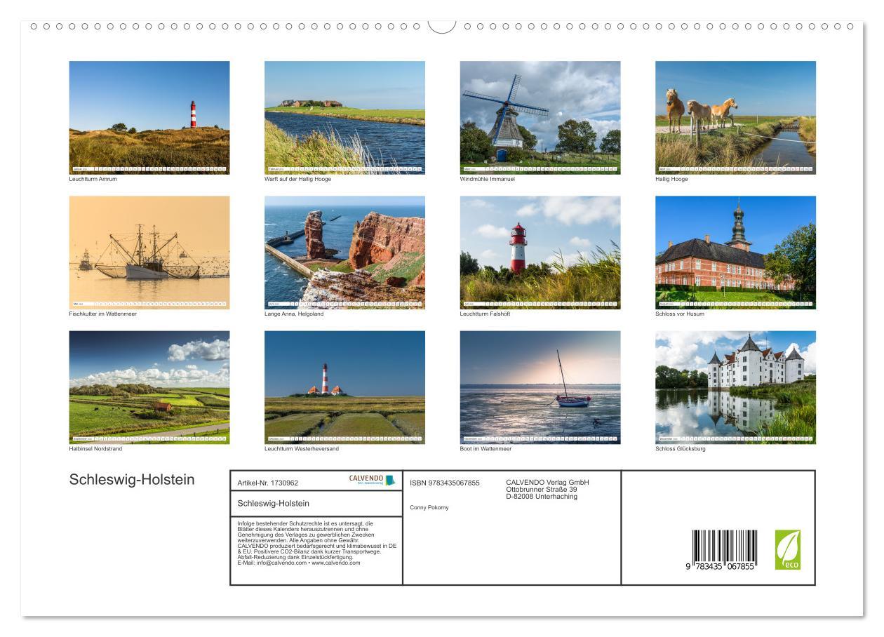 Bild: 9783435067855 | Schleswig-Holstein (Wandkalender 2025 DIN A2 quer), CALVENDO...