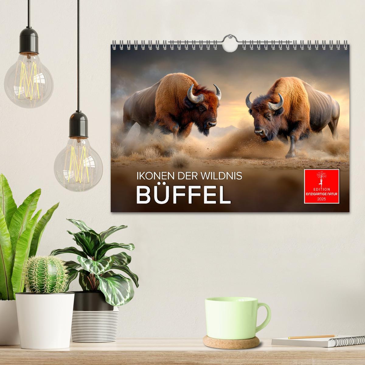 Bild: 9783457238349 | Büffel - Ikonen der Wildnis (Wandkalender 2025 DIN A4 quer),...