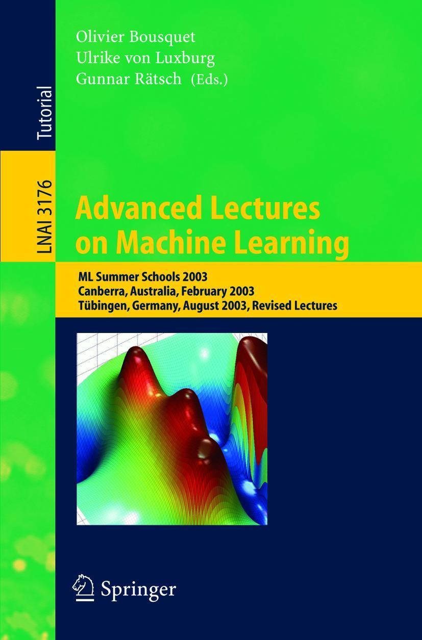 Cover: 9783540231226 | Advanced Lectures on Machine Learning | Olivier Bousquet (u. a.)