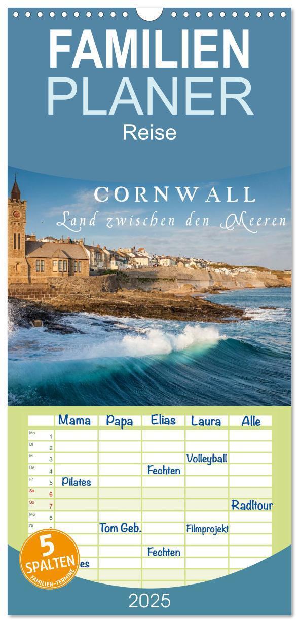 Cover: 9783457113028 | Familienplaner 2025 - Cornwall - Land zwischen den Meeren mit 5...