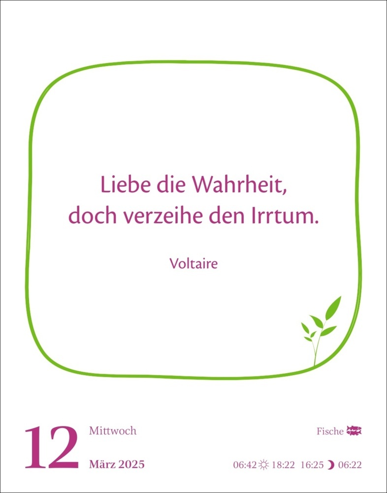 Bild: 9783840034879 | Heute ist dein Tag! Tagesabreißkalender 2025 - 313 positive Zitate...