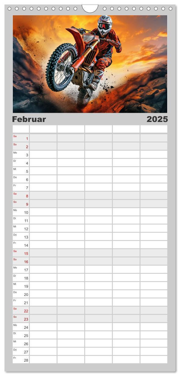 Bild: 9783457091203 | Familienplaner 2025 - Motorcross Welt mit 5 Spalten (Wandkalender,...